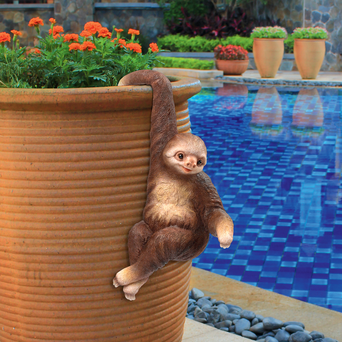 Image Thumbnail for Sinbad The Fence Hanging Sloth Statue